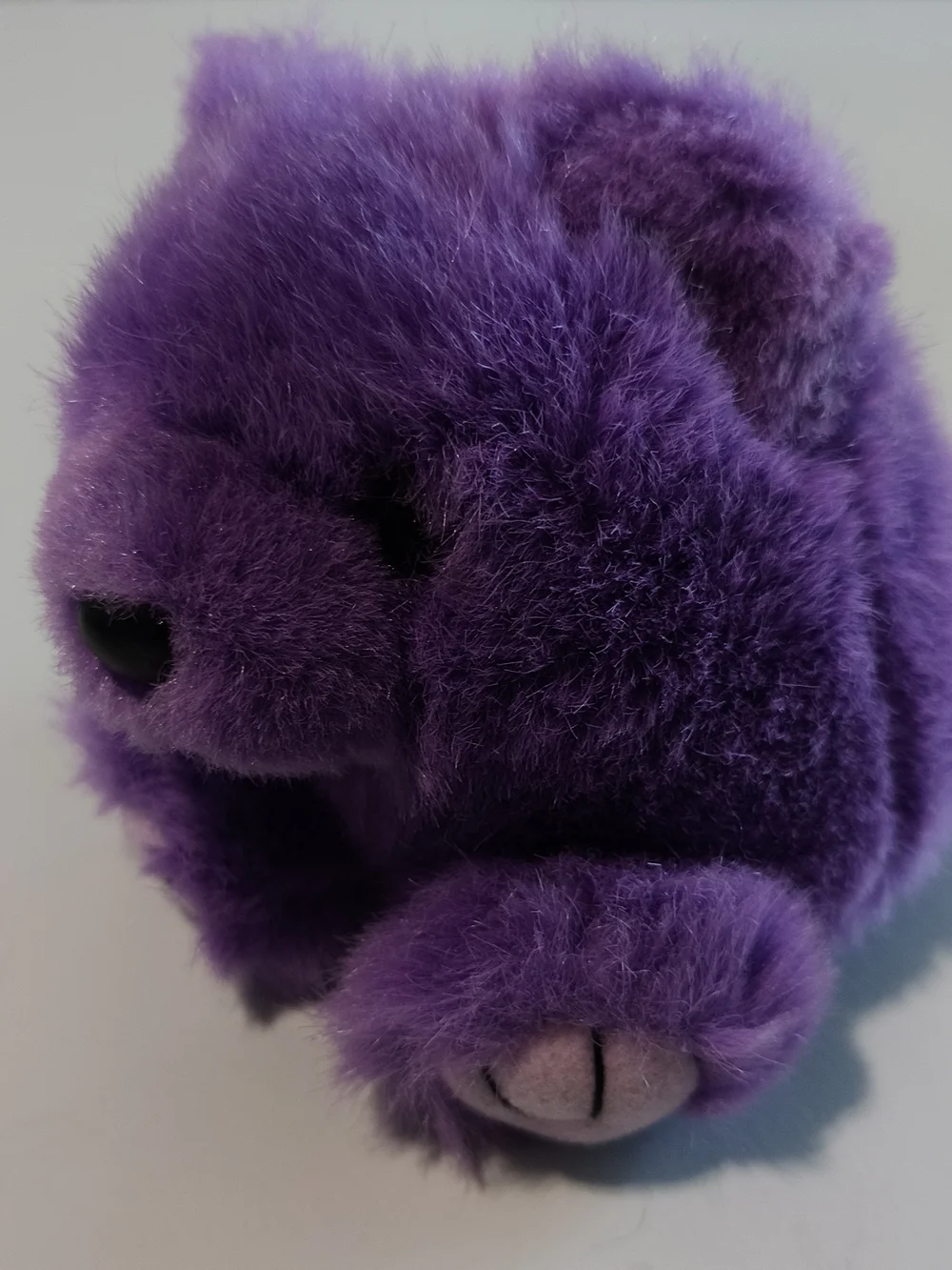 Swibco Puffkins Violet The Purple Bear Vintage Plush Bean Bag